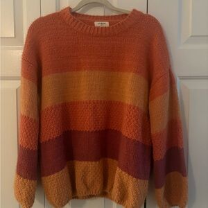 Umgee Warm Tones Striped Sweater